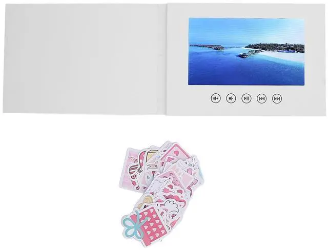 Main image of Video Greeting Card with LCD Screen and Builtin Speaker - 720P HD Video Playback, 500mAh Battery, Customizable for Weddings, Birthdays, Anniversaries, and Special Events (10inch)