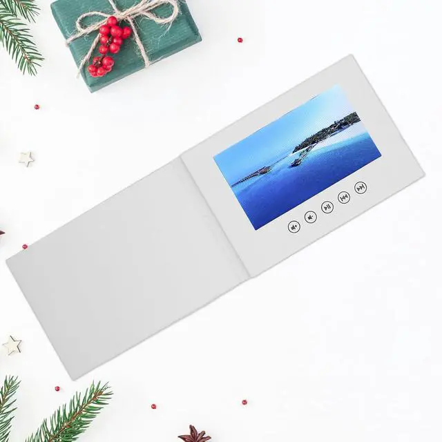Alt view image 5 of 7 - Video Greeting Card with LCD Screen and Builtin Speaker - 720P HD Video Playback, 500mAh Battery, Customizable for Weddings, Birthdays, Anniversaries, and Special Events (10inch)