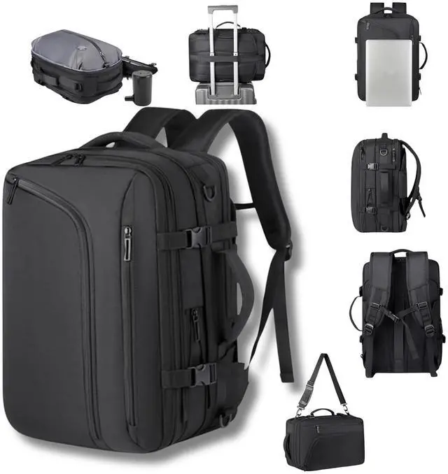 Main image of Vacuum Travel Backpack with Pump, 12.6x18.1x6.3in, 36-55L Expandable Air Compression System, Laptop proof Water Work backpack, Casual Daypack.