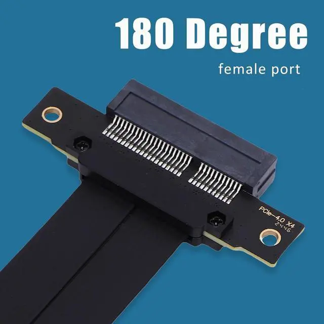 Alt view image 3 of 7 - PCIe 4.0 X4 Riser Cable, Lossless Graphics Card Extender for GPU M.2 WiFi Live Wire, USB Diskless Boot Acquisition Cards, Plug and Play for PC Case, AI Application, Server (5cm)