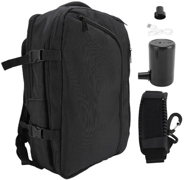 Alt view image 7 of 7 - Vacuum Travel Backpack with Pump, 12.6x18.1x6.3in, 36-55L Expandable Air Compression System, Laptop proof Water Work backpack, Casual Daypack.