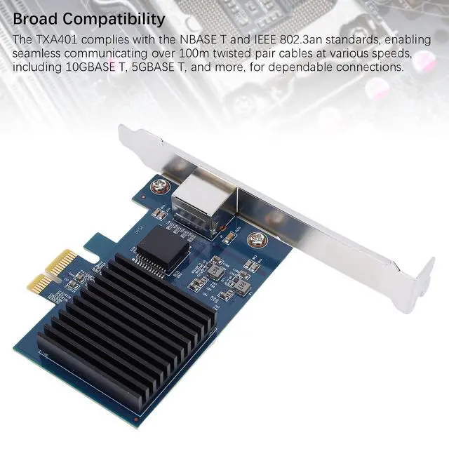 Alt view image 4 of 7 - 10G PCIe Network Card, RJ45 Port RTL8127 PCI Express Gen 4 X1 to 10 Gigabit, PCIE Network Adapter, Network Card, Ethernet Card for Linux