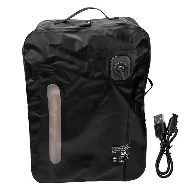 Alt view image 6 of 7 - 35L Travel Vacuum Bag | Reusable Compression Storage for Suitcase Luggage, Clothing Packing for Carry On (Black)
