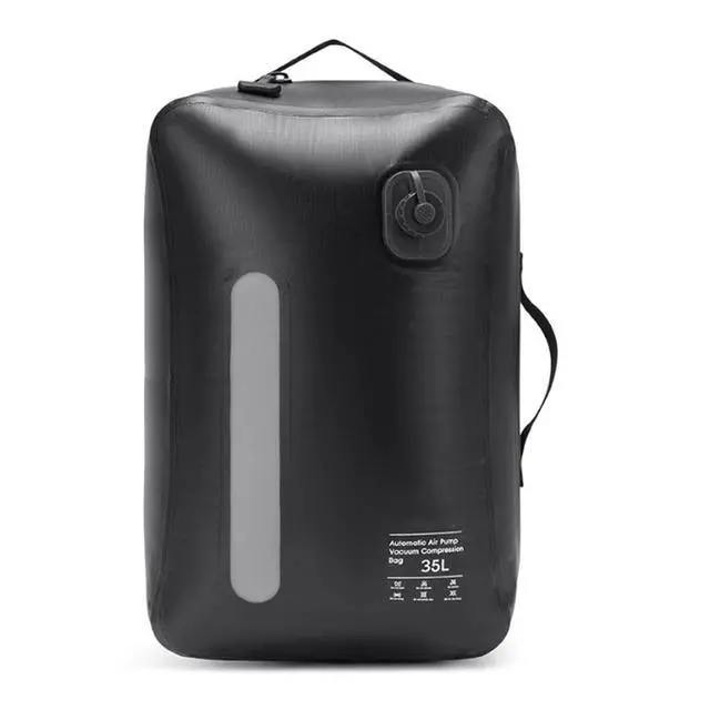 Alt view image 7 of 7 - 35L Travel Vacuum Bag | Reusable Compression Storage for Suitcase Luggage, Clothing Packing for Carry On (Black)