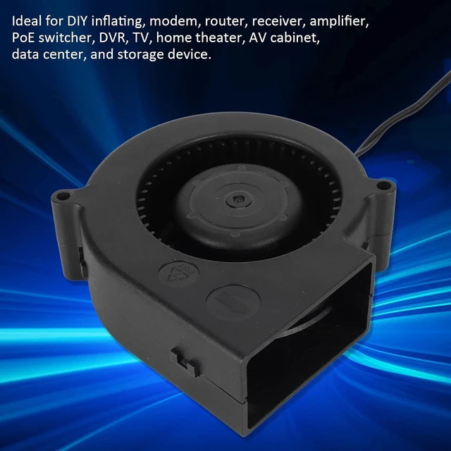 Alt view image 2 of 7 - 9733 97mmx33mm DC 5V USB Blower Brushless Cooling Fan, Quiet 97mm Mini USB Blower Fan with Speed Control for Receiver DVR Modem AV Cabinet Cooling