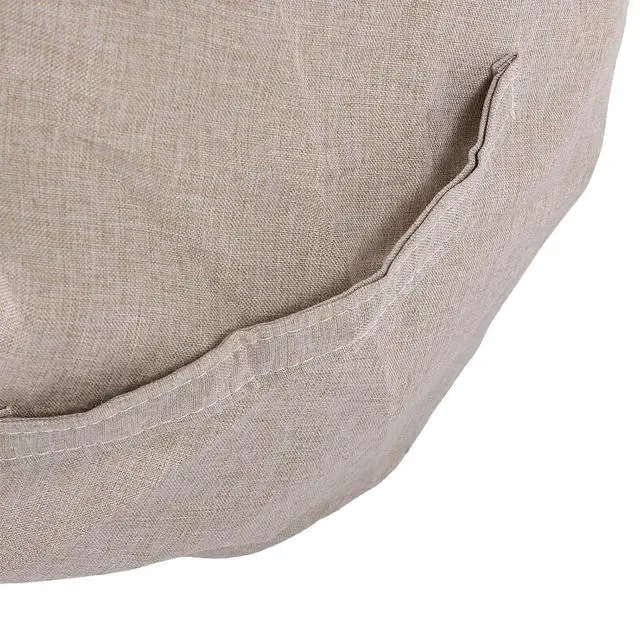 Alt view image 6 of 7 - Foldable Cylindrical Luggage Packing Bag | Heavy Duty Large Capacity Storage Bag for Moving Travel Camping Hiking Clothes Blanket (Light Khaki)