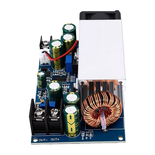 Alt view image 2 of 7 - 600W DCDC Converter | Adjustable Voltage Regulator 12V-60V to 1.25V-36V Step Down Module with Cooling Fan