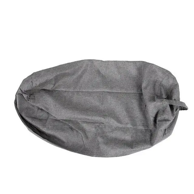 Alt view image 4 of 7 - Foldable Cylindrical Luggage Packing Bag | Heavy Duty Large Capacity Storage Bag for Moving Travel Camping Hiking Clothes Blanket (Dark Gray)