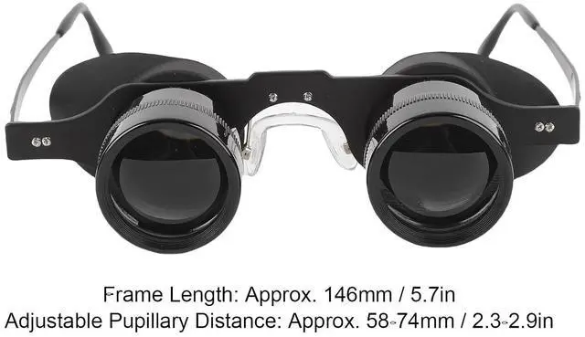 Alt view image 5 of 7 - 10X Binocular Glasses, Professional Wearable Fishing Binoculars HD Lens, 360° Light Obstruction, Portable Folding Eyeglasses for Concerts Theater Opera Bird Watching
