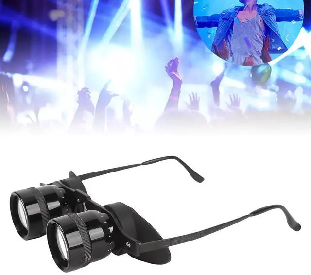 Alt view image 6 of 7 - 10X Binocular Glasses, Professional Wearable Fishing Binoculars HD Lens, 360° Light Obstruction, Portable Folding Eyeglasses for Concerts Theater Opera Bird Watching