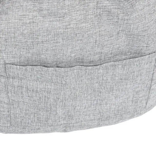 Alt view image 7 of 7 - Foldable Cylindrical Luggage Packing Bag | Heavy Duty Large Capacity Storage Bag for Moving Travel Camping Hiking Clothes Blanket (Light Gray)