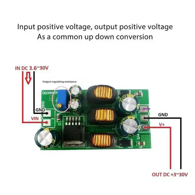 Alt view image 2 of 7 - Boost Voltage Regulator, 20W DC DC 3.6V30V Boost Converter, 2 Modes PCB Dual Output Power Voltage Module for Power Supply