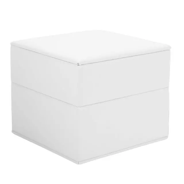 Alt view image 3 of 7 - Video Display Case With LCD | High End PU Leather Smart Jewelry Box for Proposals, Weddings, Anniversaries, Personalized Text and Photo Display, 2.4 Inch Screen, White