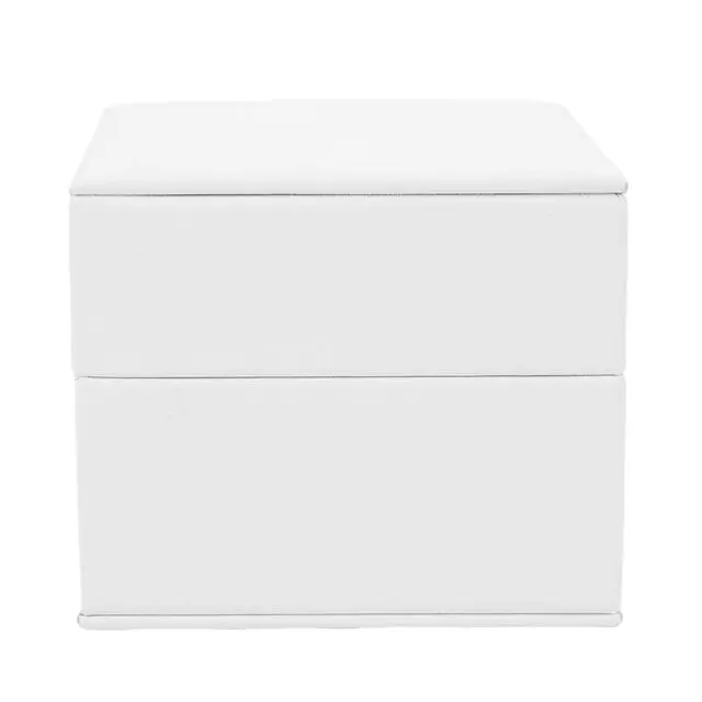 Alt view image 7 of 7 - Video Display Case With LCD | High End PU Leather Smart Jewelry Box for Proposals, Weddings, Anniversaries, Personalized Text and Photo Display, 2.4 Inch Screen, White