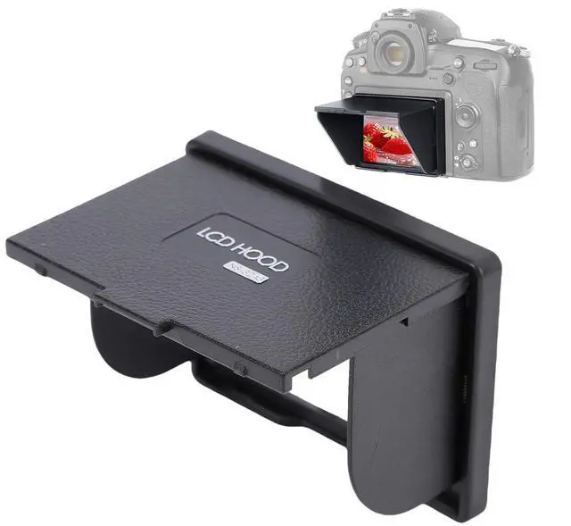 Main image of Camera Screen Hood, LCD Hood Fit for 3.2 Inch 4:3 Camera Screen Magnet Sunshade Cover Blocking Strong Light, Easy Access and Installation