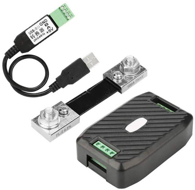 Alt view image 4 of 7 - RS485 ModbusRTU DC Power Meter | Precision Machined DC Energy Monitor Module for Voltage Current Consumption with 50A 100A 200A 300A Shunt (PZEM-017+100A+USB)