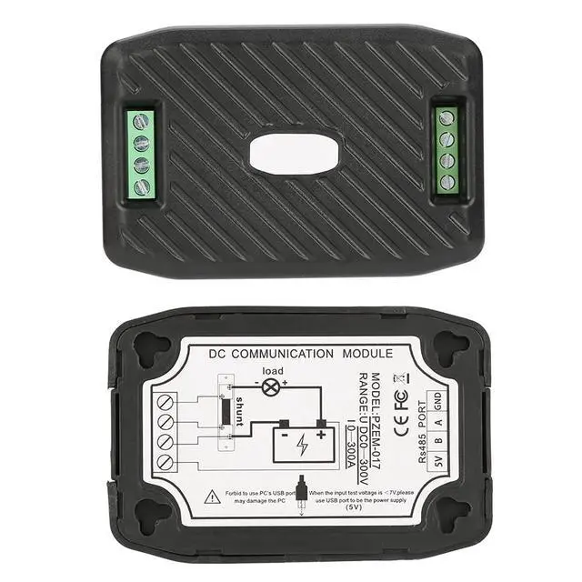 Alt view image 2 of 7 - RS485 ModbusRTU DC Power Meter | Precision Machined DC Energy Monitor Module for Voltage Current Consumption with 50A 100A 200A 300A Shunt (PZEM-017+100A)