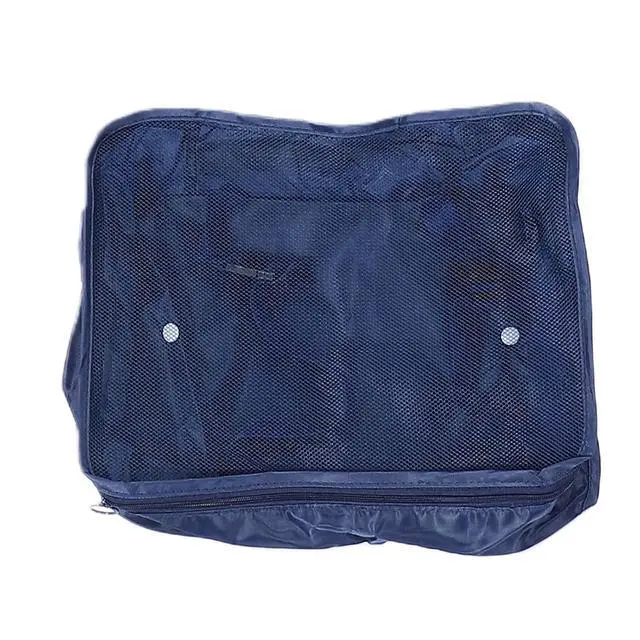 Alt view image 7 of 7 - Travel Packing Cubes Set | 7-Piece with Shoe Bag for Luggage & Suitcase (Dark Blue)