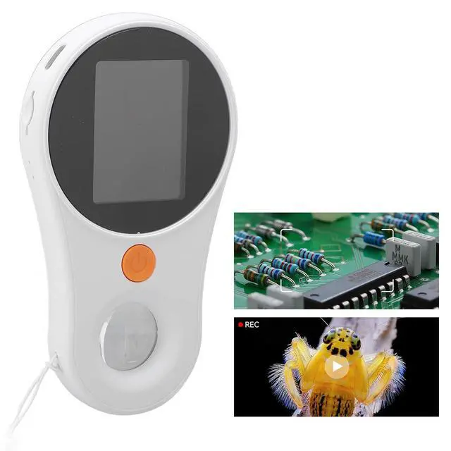 Alt view image 2 of 7 - Macro Digital Microscope Portable, Hand Held Digital Magnifying Glass with 2.0 inch Color Screen,500x Magnification,Built - in 8LEDs,2MP, 400mAh Rechargeable Battery, (White)