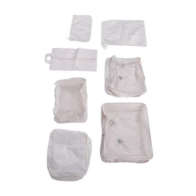 Alt view image 3 of 7 - Lightweight Mesh Packing Cubes Set | 7-Piece Luggage For Travel Clothes And Toiletries