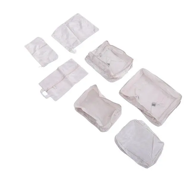 Alt view image 5 of 7 - Lightweight Mesh Packing Cubes Set | 7-Piece Luggage For Travel Clothes And Toiletries