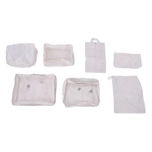 Alt view image 6 of 7 - Lightweight Mesh Packing Cubes Set | 7-Piece Luggage For Travel Clothes And Toiletries