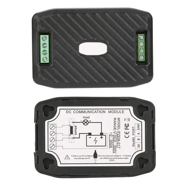 Alt view image 2 of 7 - RS485 ModbusRTU DC Power Meter | Precision Machined DC Energy Monitor Module for Voltage Current Consumption with 50A 100A 200A 300A Shunt (PZEM-017+50A+USB)