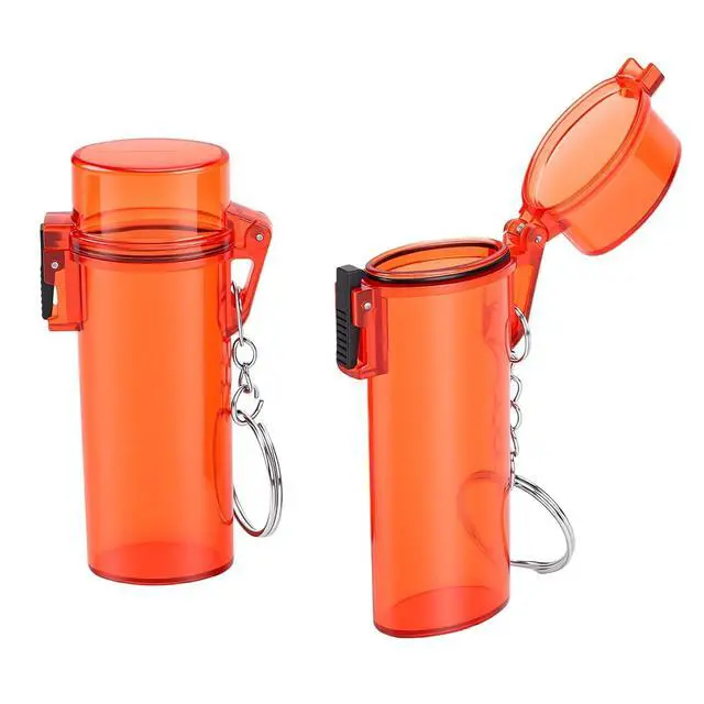 Alt view image 4 of 7 - Mini Key Holder Case | Reusable Plastic Storage Box for Keys Jewelry with Lanyard for Hiking Camping Travel Red