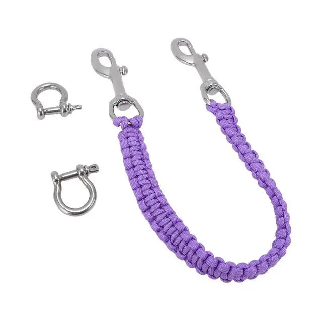 Alt view image 2 of 7 - Diving Camera Lanyard | 316 Stainless Steel Hook and Handcrafted Paracord Wrist Strap for Underwater Photography