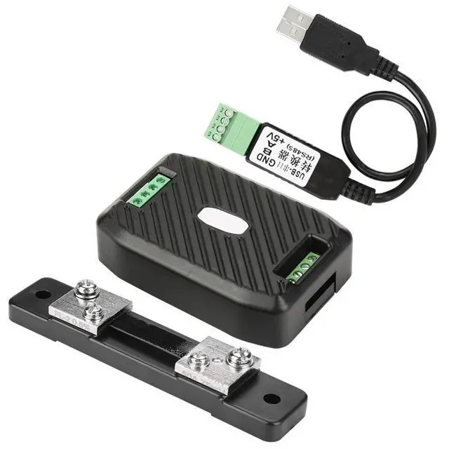 Alt view image 4 of 7 - RS485 ModbusRTU DC Power Meter | Precision Machined DC Energy Monitor Module for Voltage Current Consumption with 50A 100A 200A 300A Shunt (PZEM-017+50A+USB)