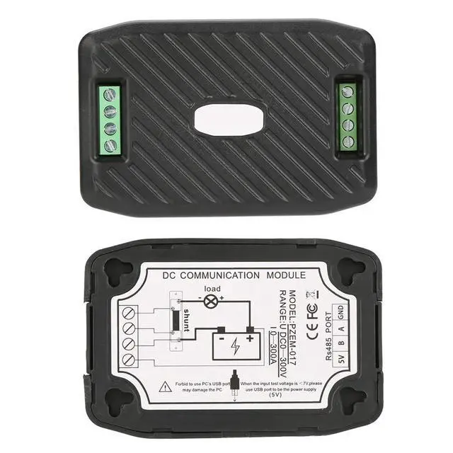 Alt view image 3 of 7 - RS485 ModbusRTU DC Power Meter | Precision Machined DC Energy Monitor Module for Voltage Current Consumption with 50A 100A 200A 300A Shunt (PZEM-017+50A)