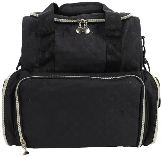 Main image of Nail Polish Bag for Travel, Large Capacity Cosmetic Case with 2 Detachable Nail Polish Bags & Adjustable Shoulder Strap, Holds Dryer & Accessories