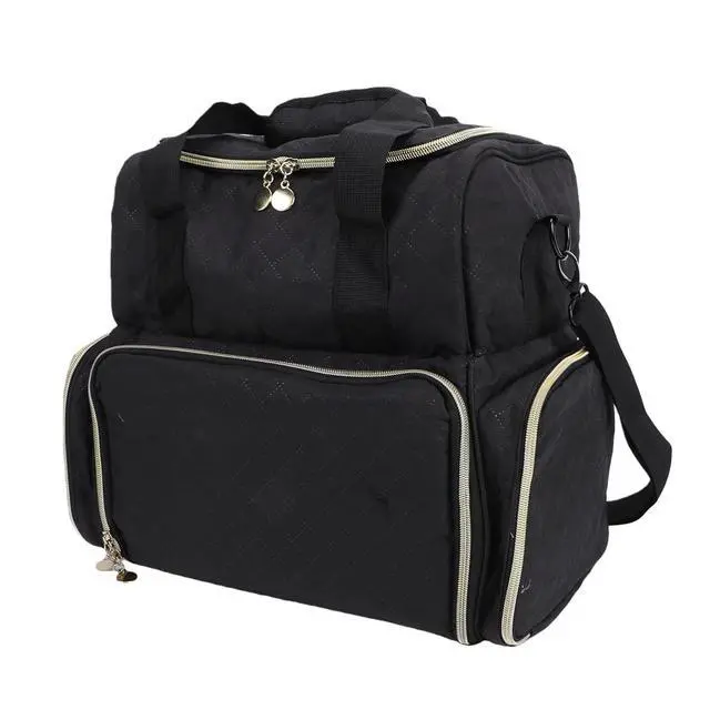 Alt view image 3 of 7 - Nail Polish Bag for Travel, Large Capacity Cosmetic Case with 2 Detachable Nail Polish Bags & Adjustable Shoulder Strap, Holds Dryer & Accessories