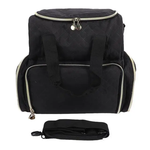 Alt view image 6 of 7 - Nail Polish Bag for Travel, Large Capacity Cosmetic Case with 2 Detachable Nail Polish Bags & Adjustable Shoulder Strap, Holds Dryer & Accessories