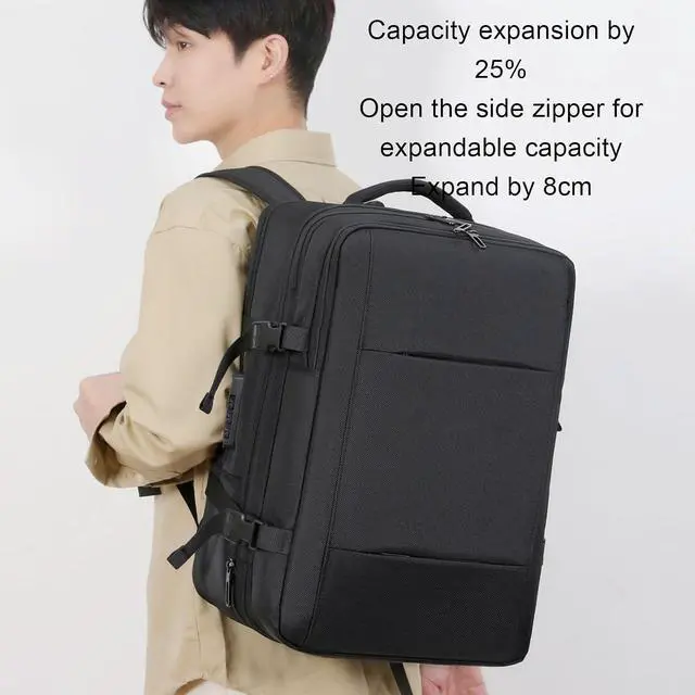 Alt view image 4 of 7 - Vacuum Seal Backpack, Multifunctional Travel Backpack with Large Capacity 32L Dry Wet Separation Airtight Compression, Password Lock, Luggage Strap for Travel Storage