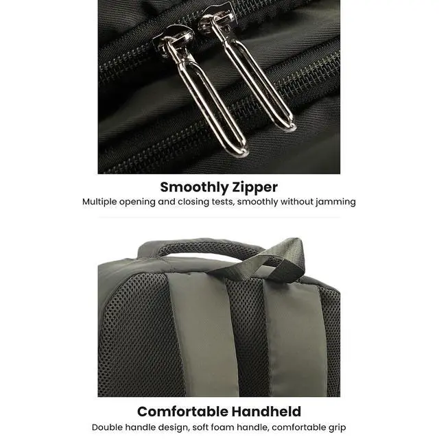Alt view image 6 of 7 - Small Vacpack Backpack, 27L Vacuum Seal Travel Air Back Backpacks, 180 Opening Design for Easy Loading and Quick Access, Multiple colors are available (Green)
