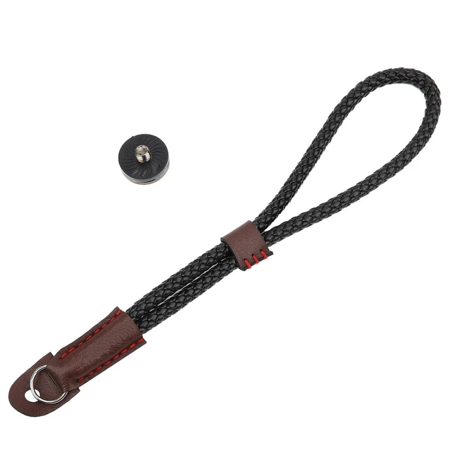 Alt view image 5 of 6 - Walfront Camera Wrist Strap PU Leather Hand Strap with Adjustable 1/4inch Screw for Action Cameras and Stabilizers By Photographers