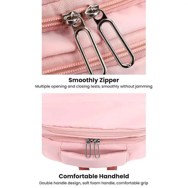 Alt view image 6 of 7 - Small Vacpack Backpack, 27L Vacuum Seal Travel Air Back Backpacks, 180 Opening Design for Easy Loading and Quick Access, Multiple colors are available (Pink)