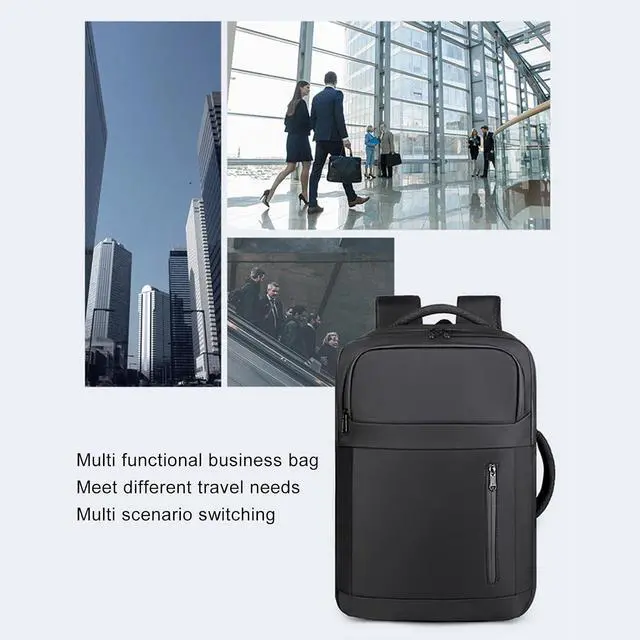 Alt view image 6 of 7 - 36-55L Travel Backpack with Vacuum Bag, Expandable Watertight Vacuum Compression Backpack, 17.3 Inch Laptop Phone Umbrella, Lock Water Carry On