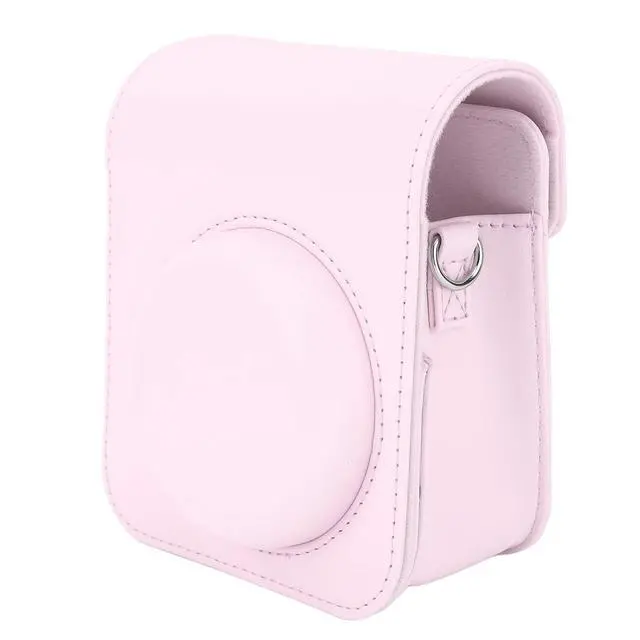 Alt view image 4 of 7 - Instant Camera Case for Mini 12, 11 - PU Leather Protective Bag with Detachable Cover & Adjustable Shoulder Strap, Mini Instant Camera Bag (#7)