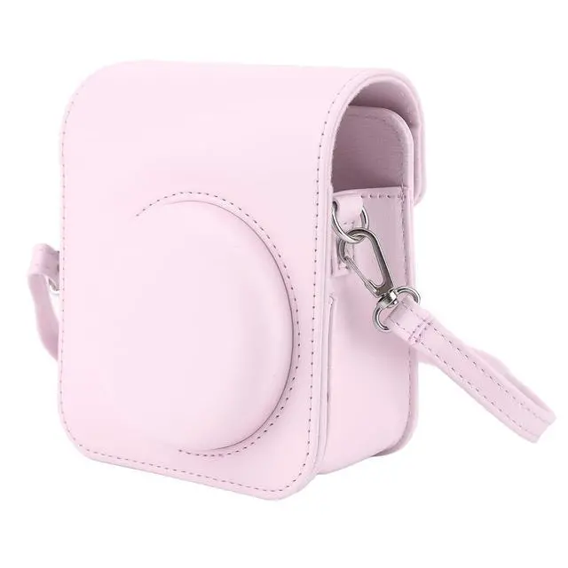 Alt view image 6 of 7 - Instant Camera Case for Mini 12, 11 - PU Leather Protective Bag with Detachable Cover & Adjustable Shoulder Strap, Mini Instant Camera Bag (#7)