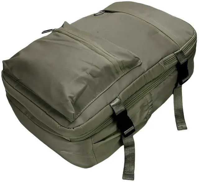 Alt view image 4 of 7 - 27L Vacuum Compression Backpack | Carry On Travel Bag with Pump for Business & Laptop (Green)