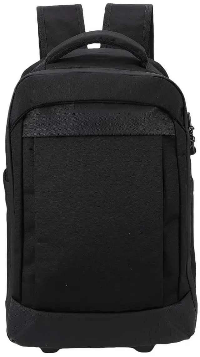 Main image of Rolling Backpack, Carry on Luggage Business Bag, Overnight College .Water Proof Wheeled Laptop Backpack, Computer Bag Trolley Suitcase for Men Women Adults to Travel (Black)