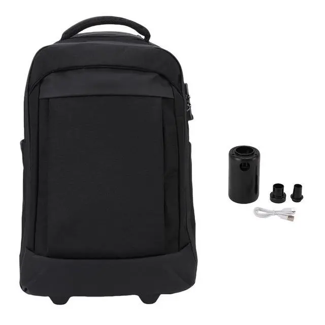 Alt view image 7 of 7 - Rolling Backpack, Carry on Luggage Business Bag, Overnight College .Water Proof Wheeled Laptop Backpack, Computer Bag Trolley Suitcase for Men Women Adults to Travel (Black)