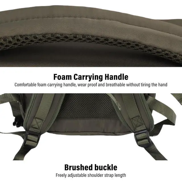 Alt view image 5 of 7 - Vacuum Seal Travel Backpack 55L, aptop WaterproofWork Compression bags Casual Daypack, Expandable Air Compression Vacuum with Lock Fits 17.3 inch Laptop (Green)