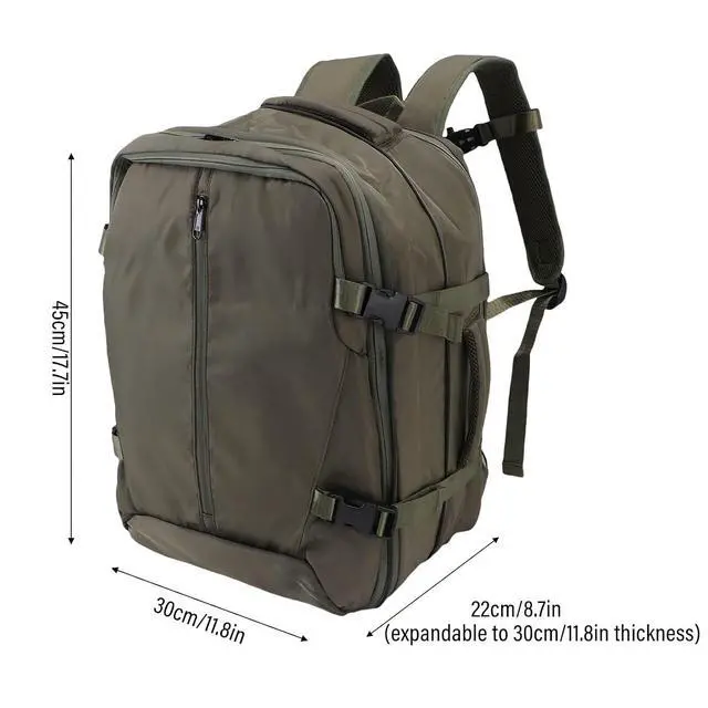 Alt view image 7 of 7 - Vacuum Seal Travel Backpack 55L, aptop WaterproofWork Compression bags Casual Daypack, Expandable Air Compression Vacuum with Lock Fits 17.3 inch Laptop (Green)
