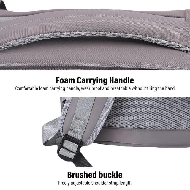 Alt view image 5 of 7 - Vacuum Seal Travel Backpack 55L, aptop WaterproofWork Compression bags Casual Daypack, Expandable Air Compression Vacuum with Lock Fits 17.3 inch Laptop (Grey)