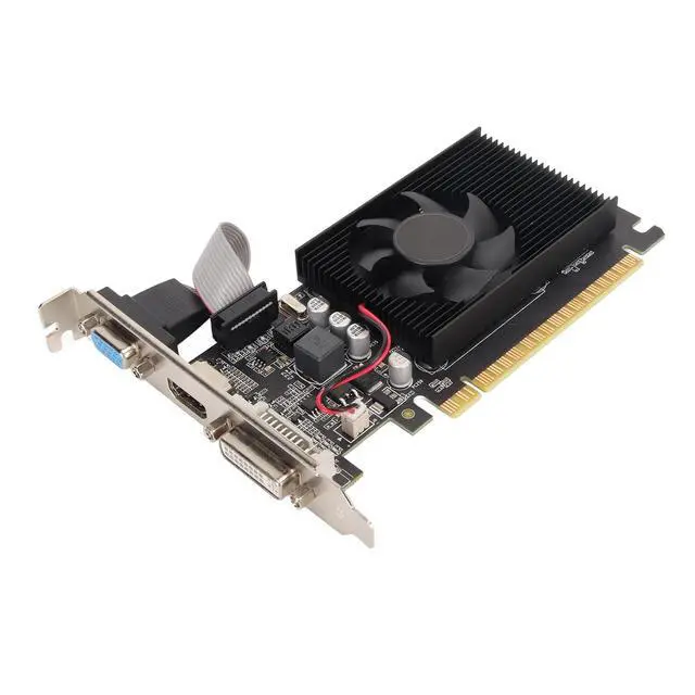 Alt view image 6 of 7 - GT610 Computer Graphics Card, 2GB DDR3 64bit PCI Express X16 Graphics Card with DVI, VGA, HDMI Interface for Computer Desktop