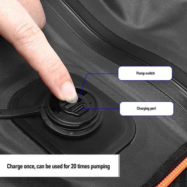 Alt view image 6 of 7 - Vacuum Laptop Storage Backpack, Air Pump Vacuum Seal Compression Space Saver Bags, 40L Capacity, Extra Large Travel Backpacks, for Men & Women (Black).