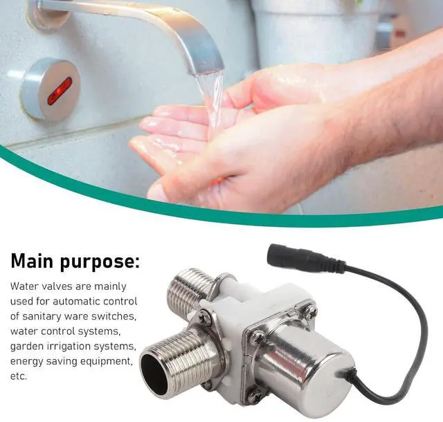 Alt view image 5 of 7 - Solid G1 2 in DC 6V Solenoid Valve, N C Normally Closed, Water Inlet Flow Switch for automatic control in sanitary ware, water control systems, garden irrigation